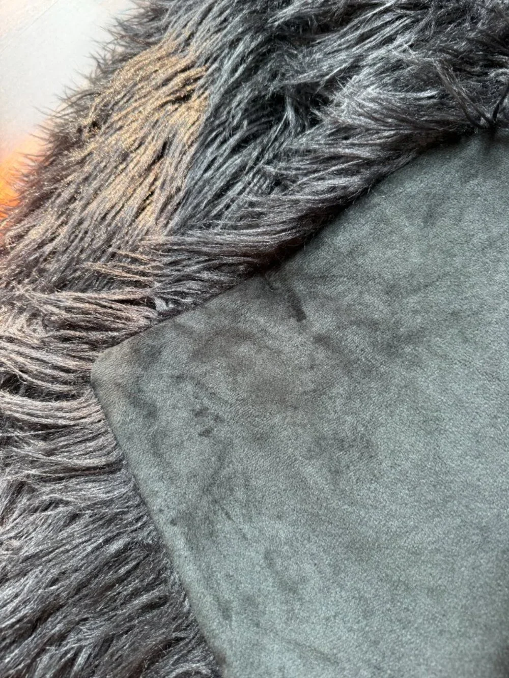Project 62 Black Faux Fur Throw Blanket - Like New
